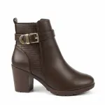 Elegant Ankle Boot with Gold Buckle B-63
