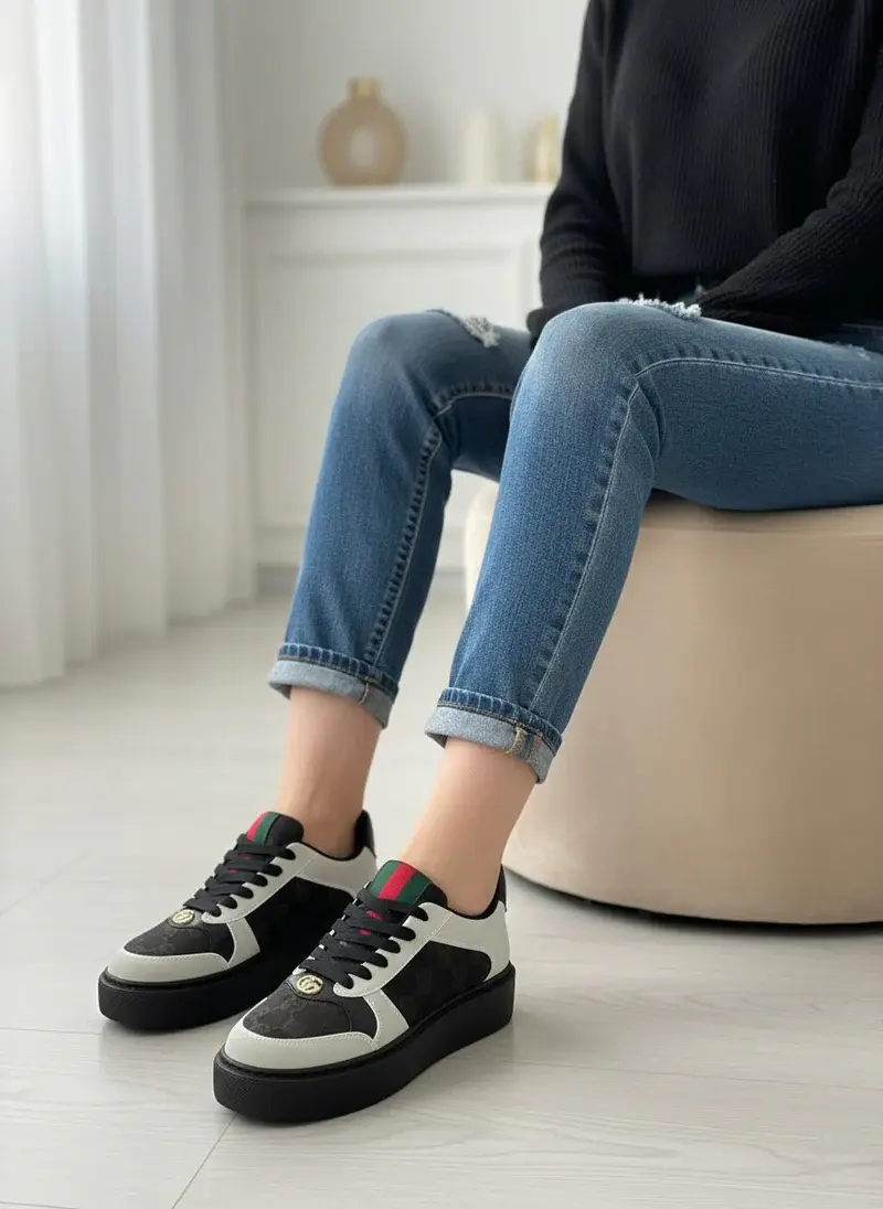 Sneaker featuring signature side stripes SN-18