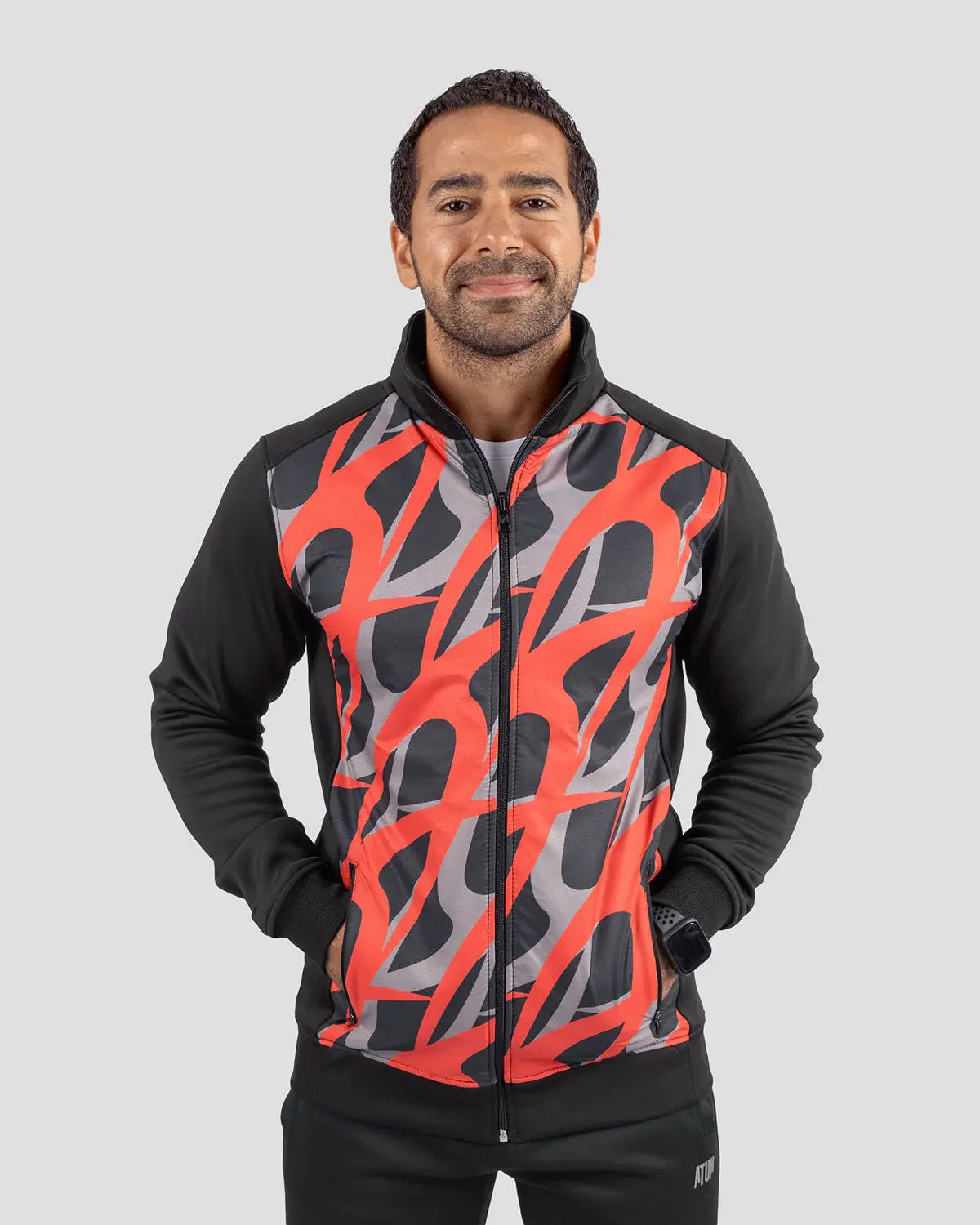 Men's Printed Red Jacket