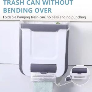 سلة مهملات بلاستيكية صغيرة قابله للطي