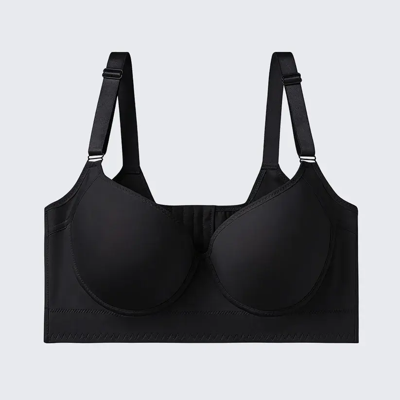 Seamless Deep V Memory Underwire Push Up Bra Plus Size Shaping Bralette