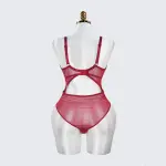 Plus Size Sexy Sheer Tummy Shaper Slimming Bodysuit