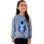 Blue Tie-Dye Sweatshirt with “Angry stitch” Print 😣💙