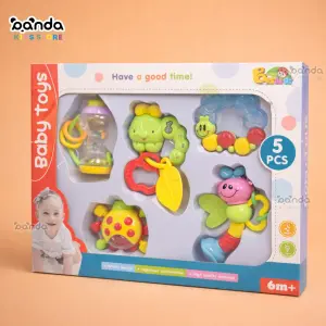 طقم لعب شخاليل وعضاضات ٥ قطع