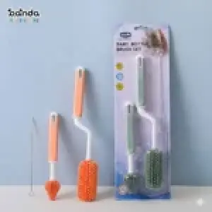 طقم فرش تنظيف بيبرونة أطفال سيليكون 3 قطع من شيكو