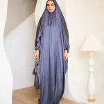 GREY SATIN MALHAFA ISDAL