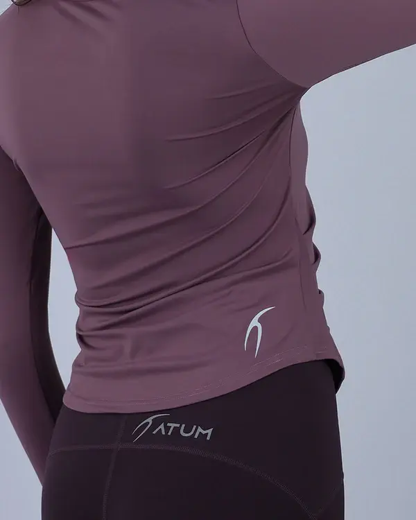 Elegance Women's Purple Long-Sleeve Top