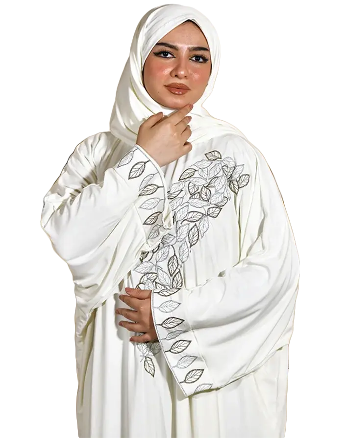 إسدال ريش نعام ابيض