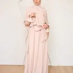 PINK ROSE CREPE DRESSY ISDAL