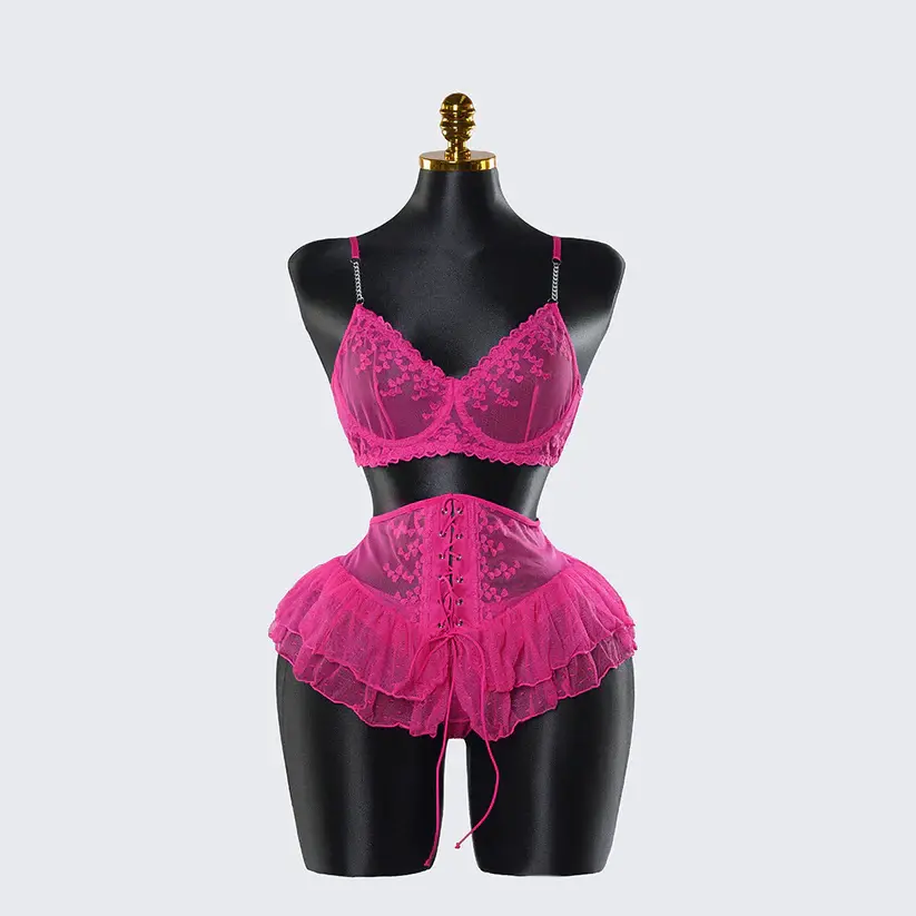 Sexy Lace Lingerie See-through Miniskirt Underwear