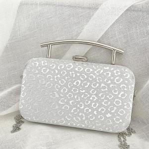 Silver Château Clutch