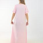 Elegant Cotton Dress with Embroidery – Relaxed & Stylish