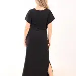 Elegant Embroidered Nightgown – Cotton with 1/2 Butterfly Sleeves