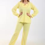 Elegant Cotton Pajama Set – Embroidered Details for Restful Nights