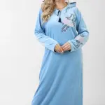 Winter Velvet Embroidered Abaya – Hooded & Elegant for Cold Weather