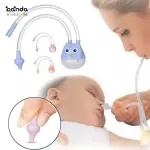 طقم شفاط أنف للأطفال بالشفط الفموي مع فلتر أمان مضاد للارتجاع 0+ شهور ، مع ملقاط تنضيف انف واذن الطفل ، من شيكو