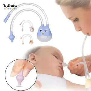 طقم شفاط أنف للأطفال بالشفط الفموي مع فلتر أمان مضاد للارتجاع 0+ شهور ، مع ملقاط تنضيف انف واذن الطفل ، من شيكو