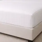 Agha Home Essential Comfort Microfiber Fitted Sheet White Stripe