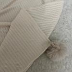 Pom-Pom Ribbed Throw Blanket