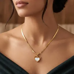 The Golden Heart Necklace N-96