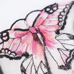 Butterfly Sheer Embroidered Mesh Bra Panty Set