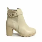 Elegant Ankle Boot with Gold Buckle B-63