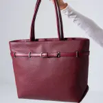 Classic Belt Detail Tote-marron