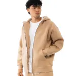 Essential Beige Zip-up