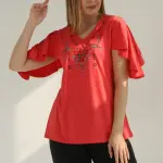 Multi-colors Summer Printed T shirt Pajama