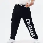 Black Fearless Straight Sweatpants