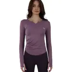 Elegance Women's Purple Long-Sleeve Top