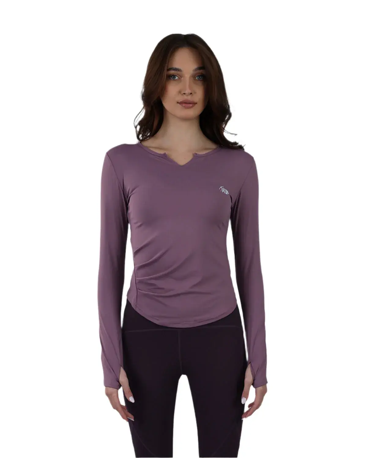 Elegance Women's Purple Long-Sleeve Top