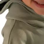 Olive green tie dye Hoodie with "Sun Singing ☀" Print