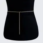 Women's Casual Faux Pearl Drop Waist Chain Simple Versatile Belt