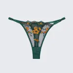 Floral Embroidery Pure & Seductive Bra Thong Lingerie Set