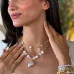 Starry Pearl Statement Necklace