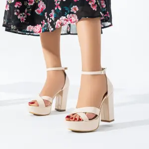 Sandal High Heel Leather-R-77
