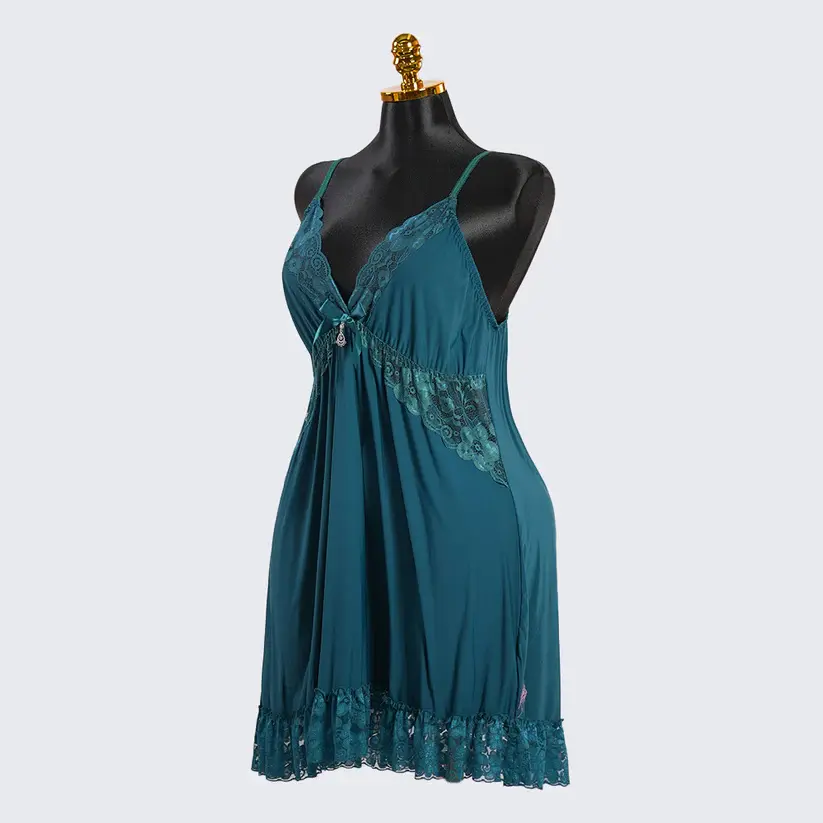 Lace V Neck Nightwear Spaghetti Strap Babydoll
