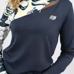 Long Sleeve Women's Navy T-Shirt