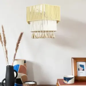 Macrame ceiling lamp-50cm