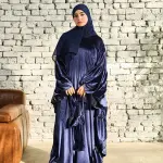 NAVY VELVET RUFFLES ISDAL