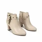 Boot Mid Heels Leather R-510