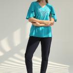 Multi-colors Summer Printed T shirt Pajama