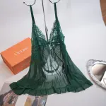 Green Full-body Lace Top Panty Set