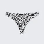 Seamless Ice Silk Low Rise Leopard Cotton Crotch Thong Panty