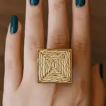 Geometric Woven Ring Stainless Steel Pure RI-20