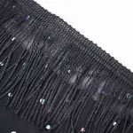 Sparkly Elegant Fringe Mesh Ruffled Sheer Nightwear Dress Lingerie