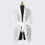 Lace Embroidered Sheer Hollow-Out Robe