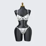 Floral Embroidery Lace Lingerie Set