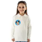 White Polo with Small Mickey Print 🤍